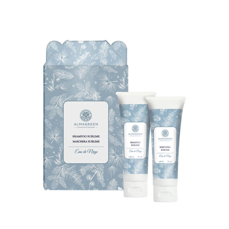 Eau de Neige Kit - Shampoo e maschera sublime 50ml - Almagreen - Cosmetica al Naturale